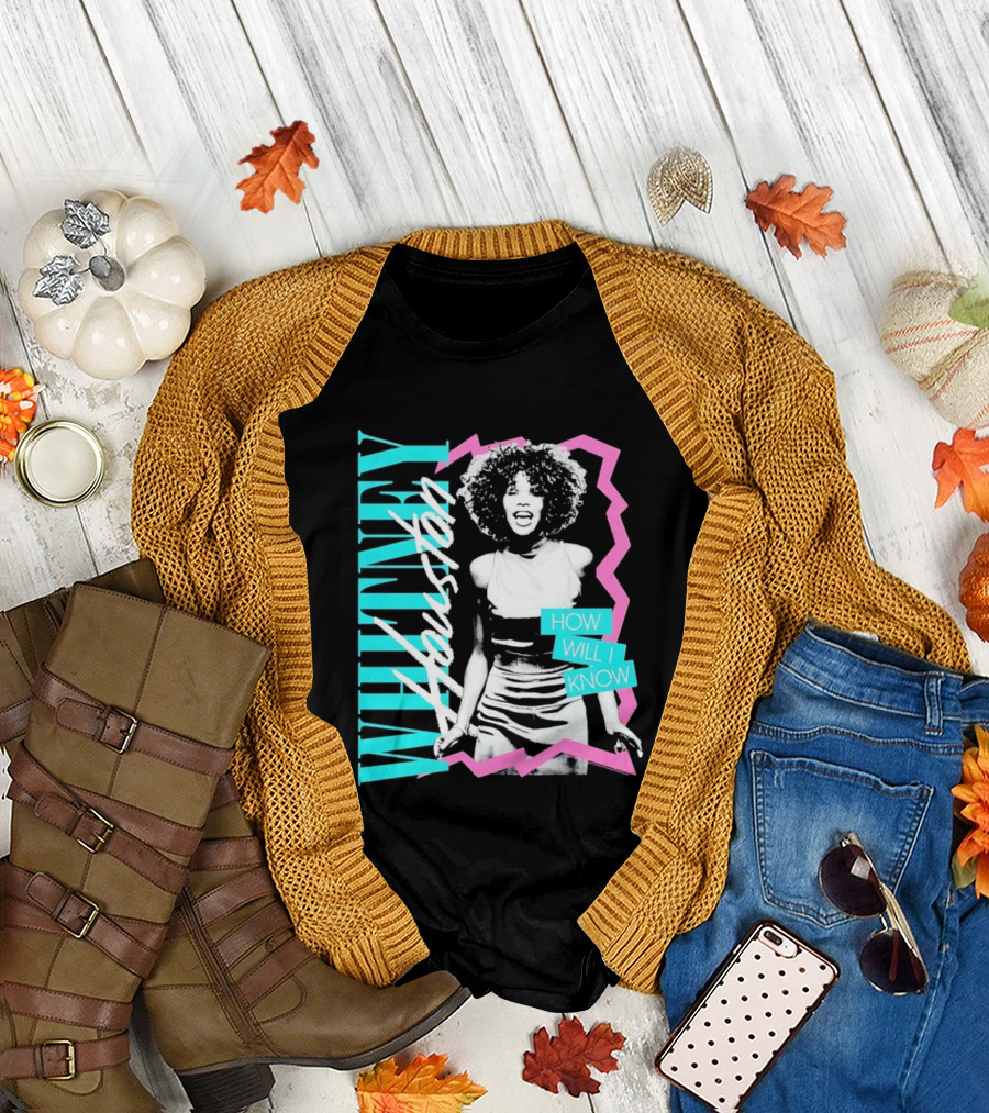 Whitney Houston How Will I Know Vintage Style Music Icon Retro 80s Fashion T-Shirt