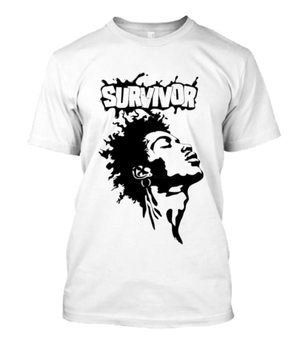 Survivor Black Power Profile Afro T-Shirt
