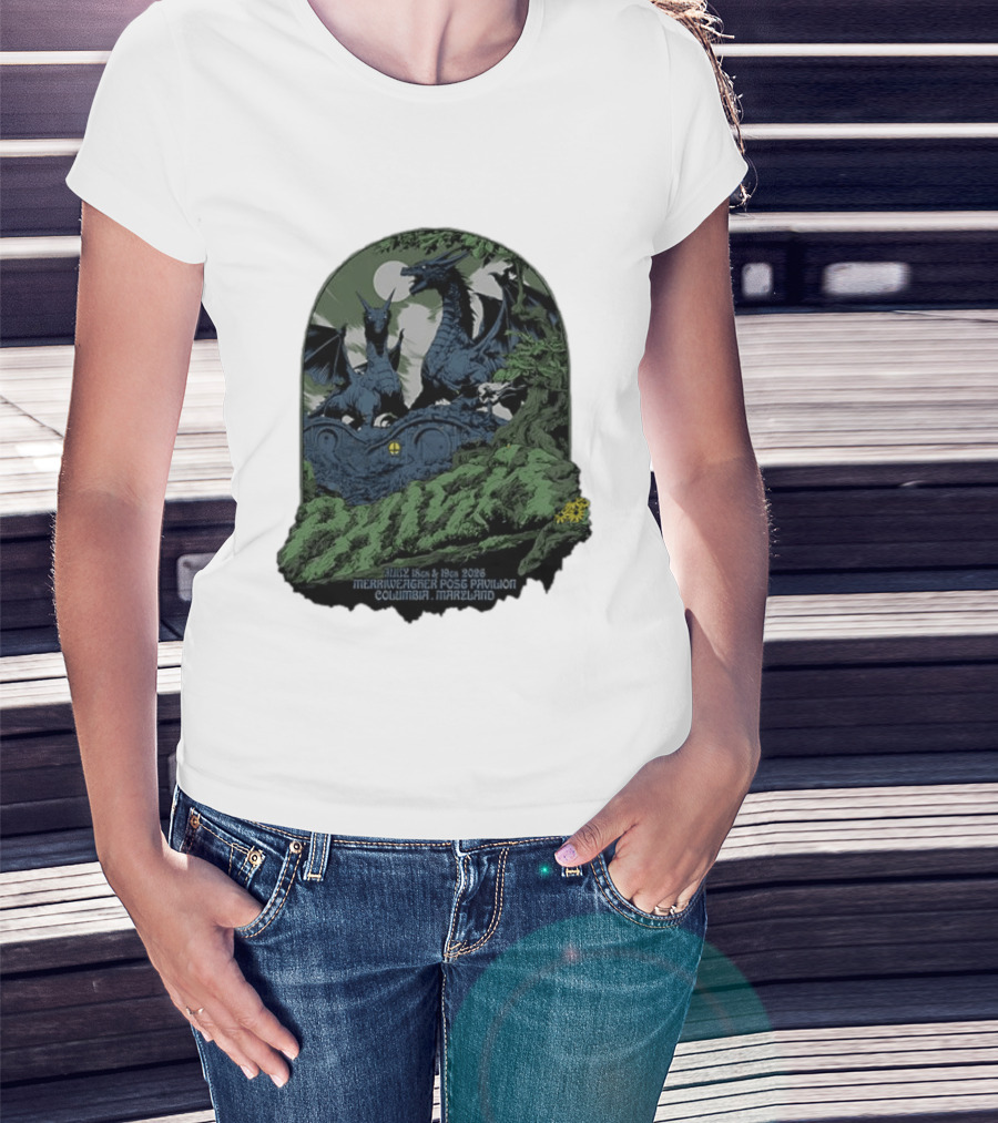 Dragons July 18th 19th 2026 Merriweather Post Pavilion Columbia Maryland T-Shirt