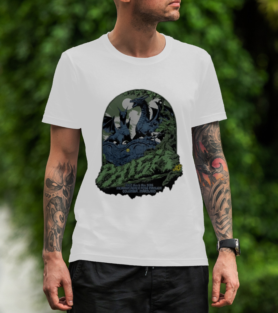 Dragons July 18th 19th 2026 Merriweather Post Pavilion Columbia Maryland T-Shirt