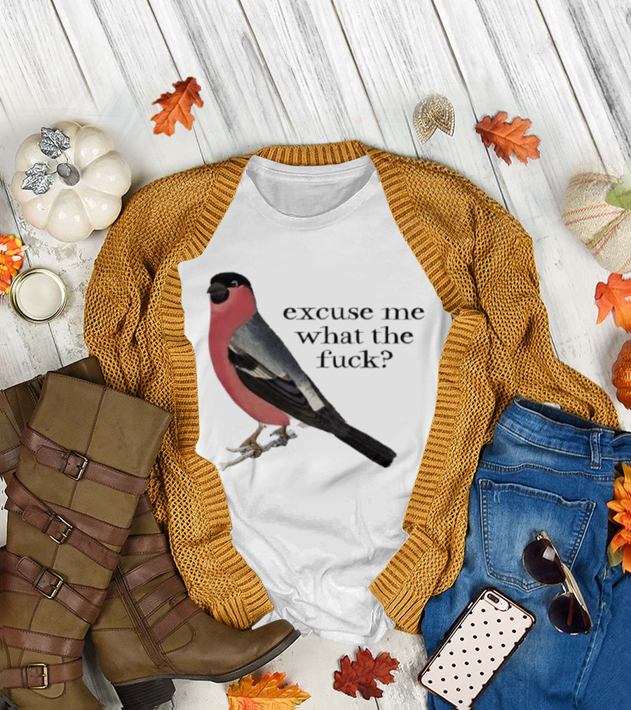 Eurasian Bullfinch Bird Excuse Me What The Fuck T-Shirt