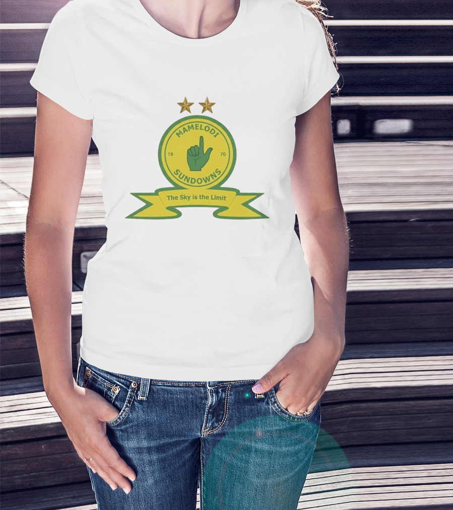 Mamelodi Sundowns 1970 The Sky Is The Limit Logo Two Stars T-Shirt