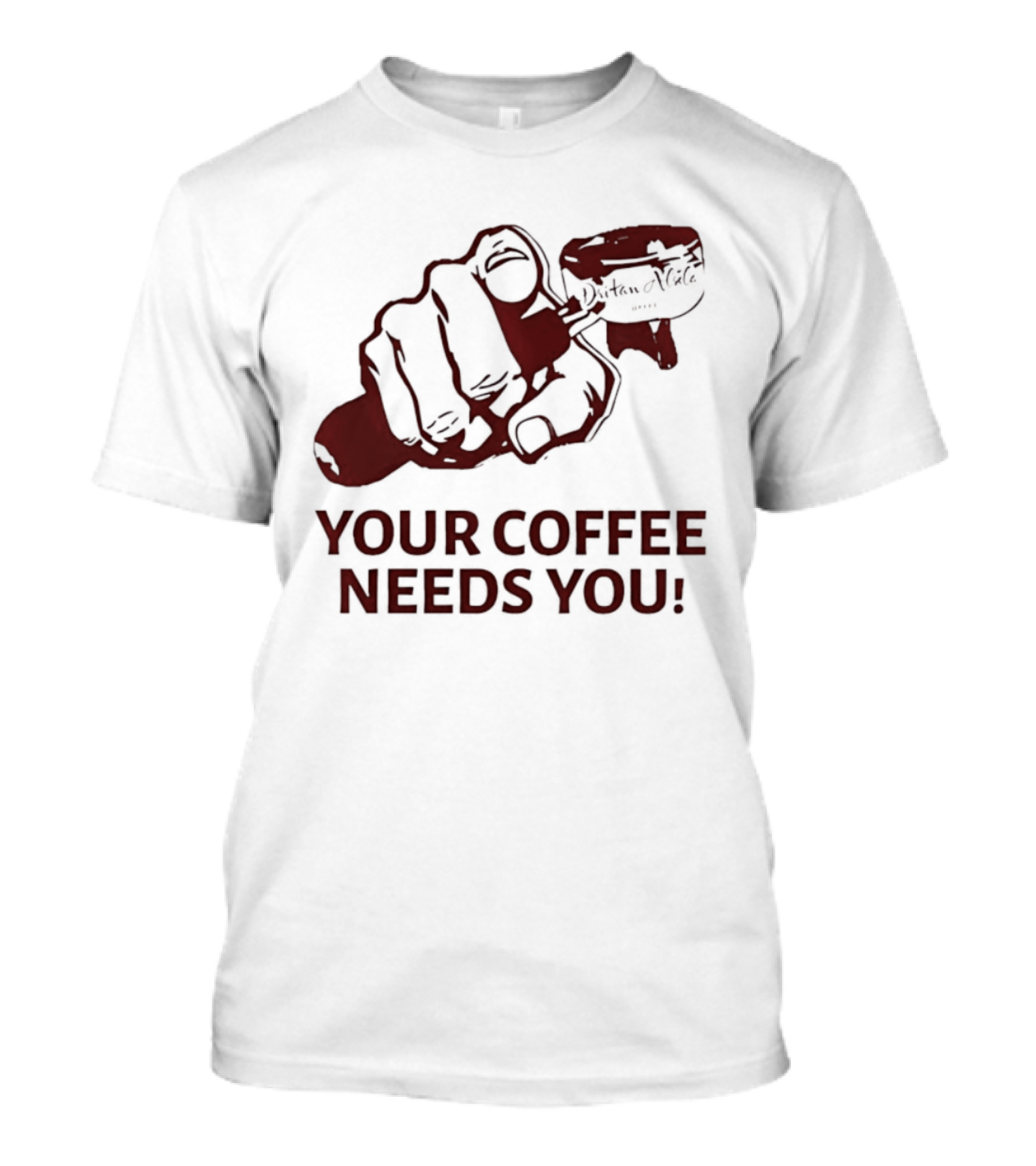 Uncle Sam Your Coffee Needs You Pointing T-Shirt