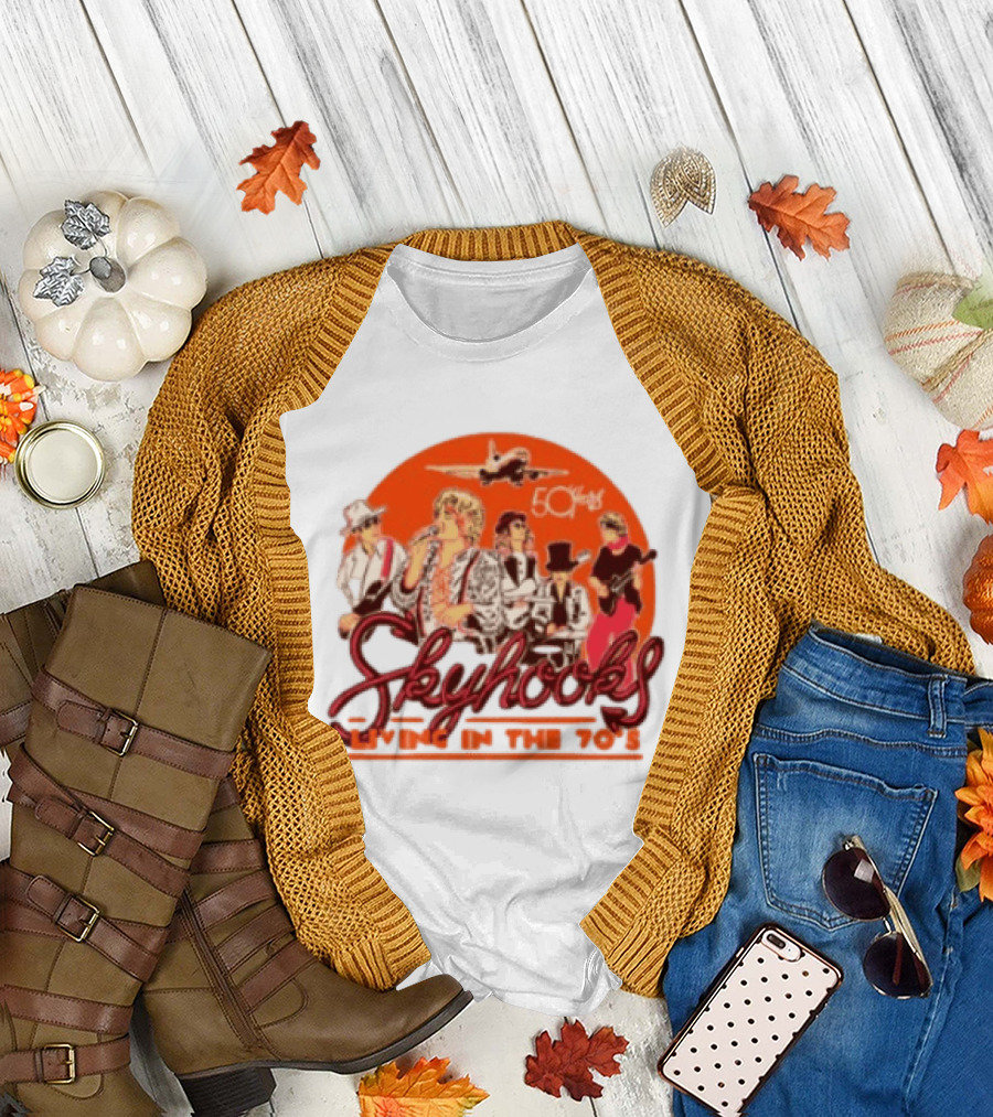 Skyhooks Living In The 70's 50th Anniversary Warner Music Store T-Shirt