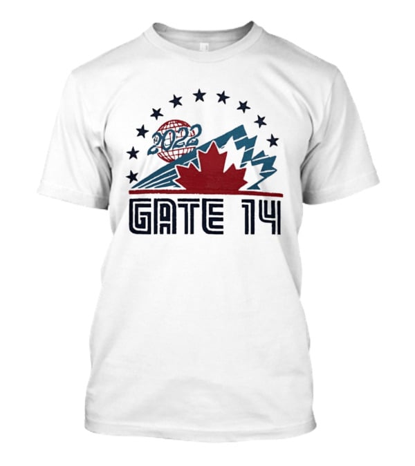 Gate 14 Canada 2022 Star Globe Mountain Maple Leaf T-Shirt