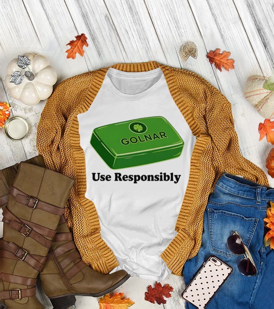 Golnar Green Bar Use Responsibly Shamrock T-Shirt