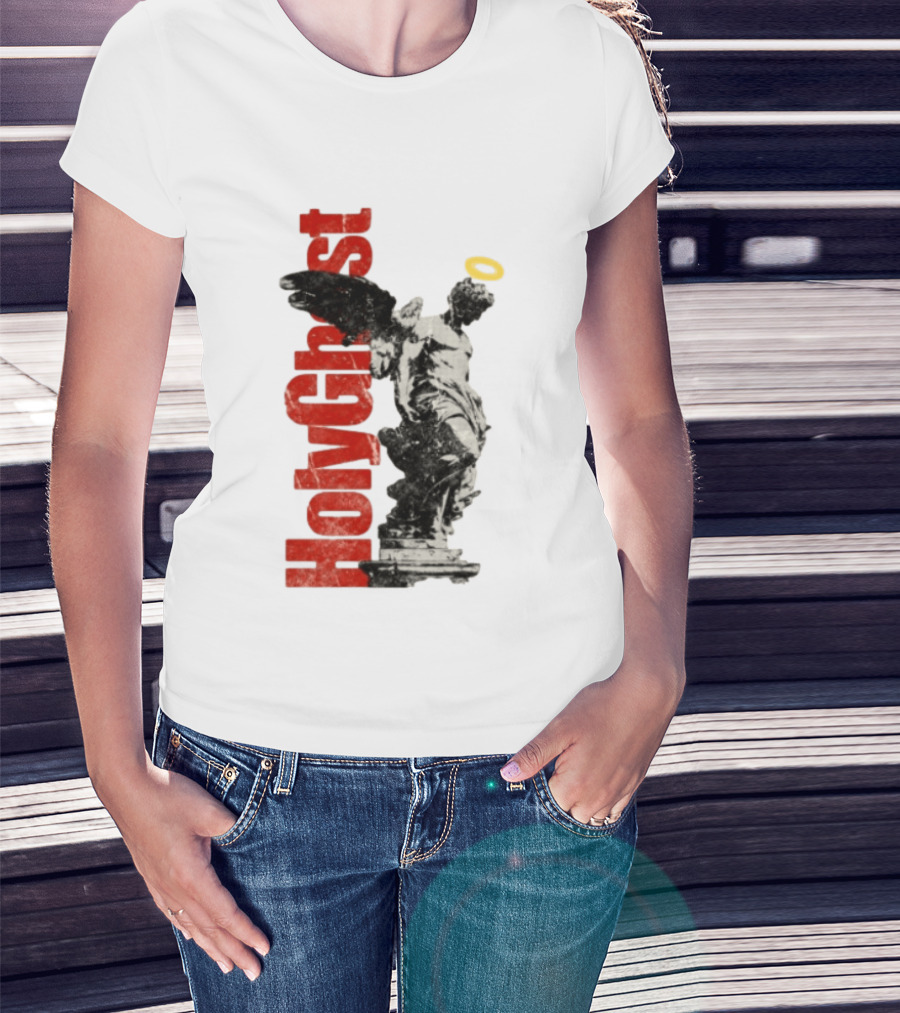 Holy Ghost Halo Statue Winged Angel T-Shirt