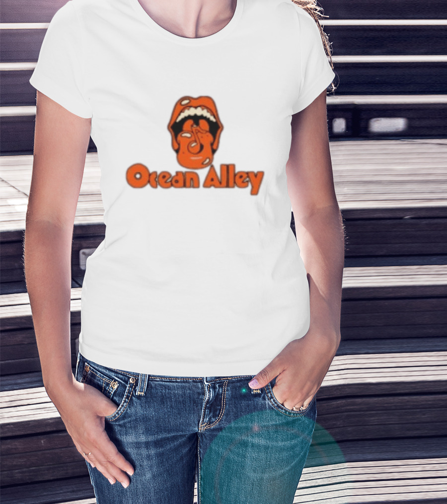 Ocean Alley Acid Tongue Ash Grey Vintage Inspired Merchandise T-Shirt