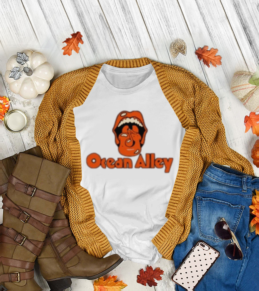 Ocean Alley Acid Tongue Ash Grey Vintage Inspired Merchandise T-Shirt