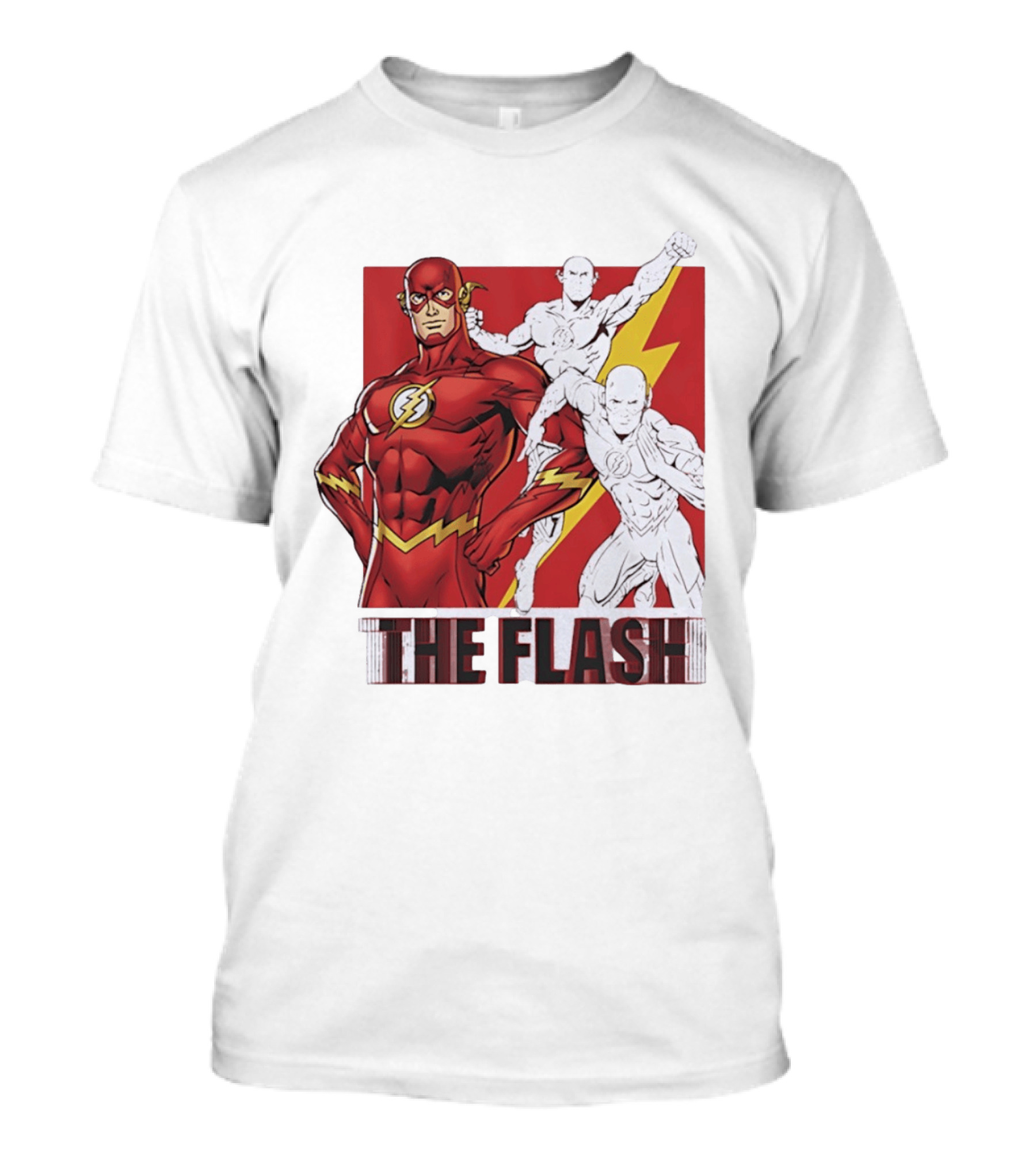 The Flash Scarlet Speedster DC Comics Lightning Bolt Heroic Pose T-Shirt