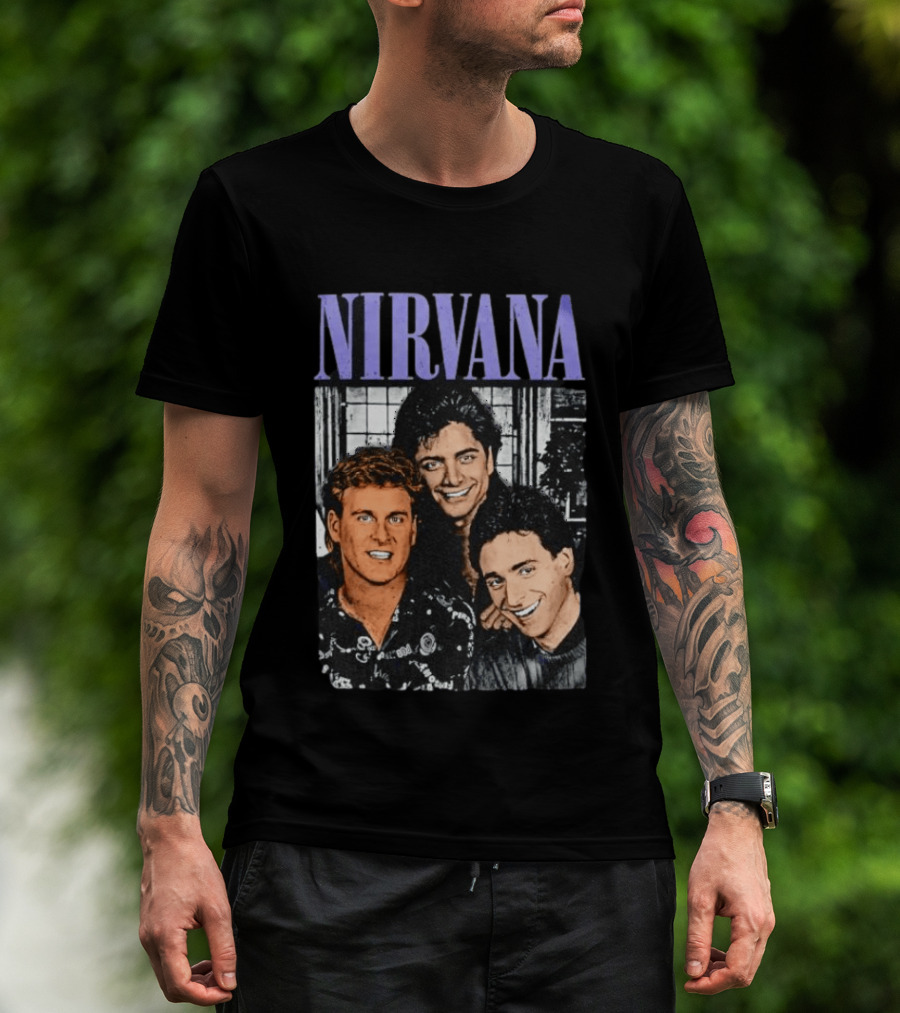 Full House Dave Coulier John Stamos Bob Saget Nirvana Band Members Music T-Shirt