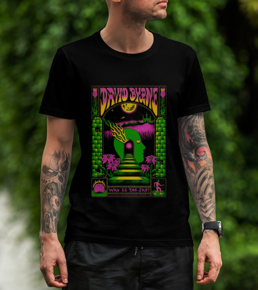 David Byrne Who Is The Sky Edinburgh UK 7 20 7 22 2026 Psychedelic T-Shirt