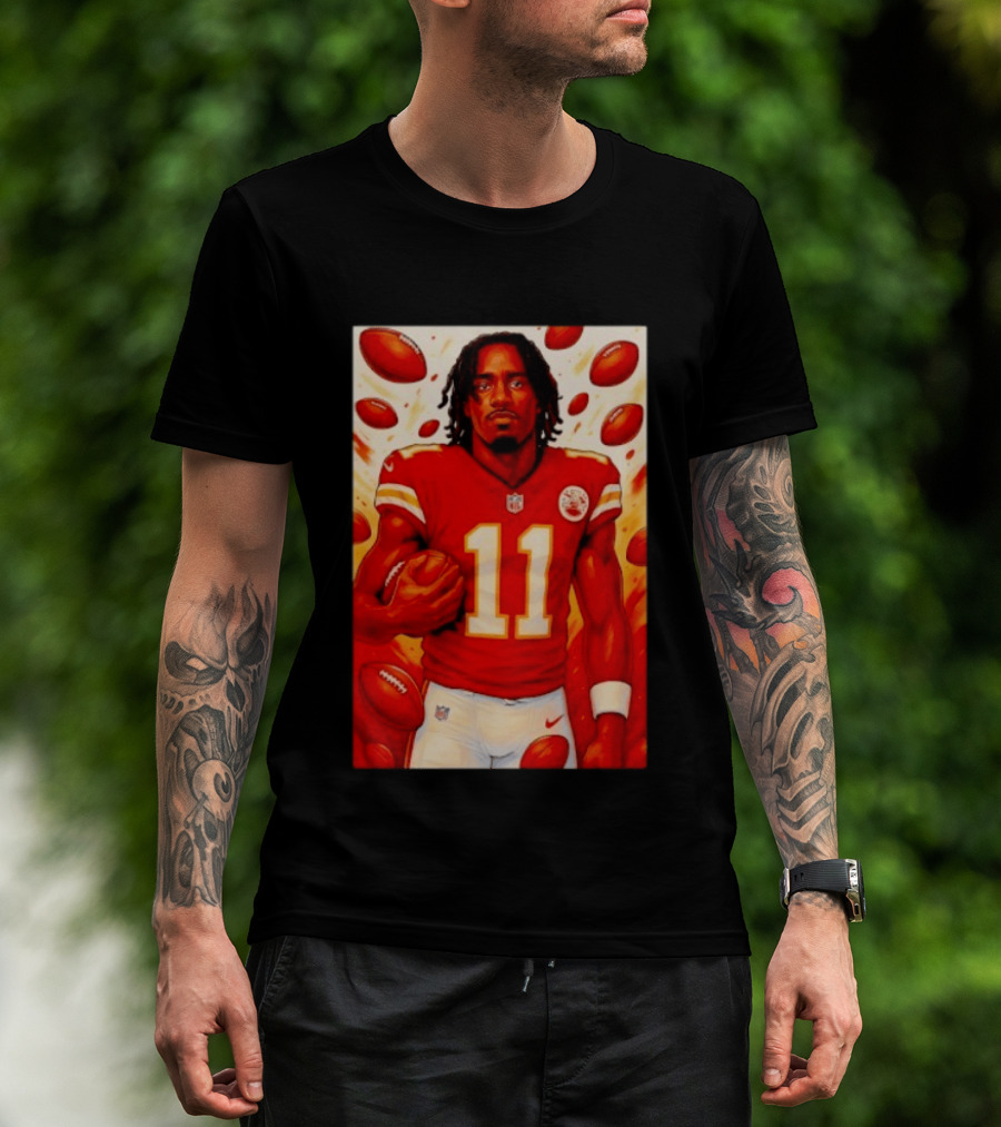 Jalen Royals Kansas City Chiefs Number 11 Football Player With Team Logo And Jersey T-Shirt