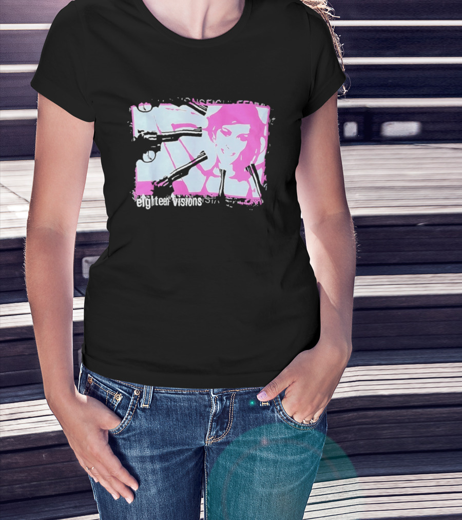 Eighteen Visions Pink Gun Metalcore Band T-Shirt