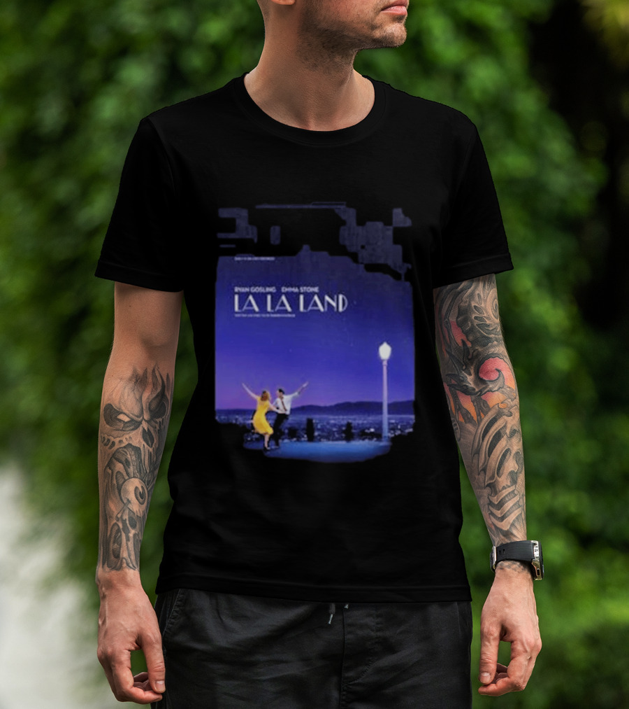 Ryan Gosling Emma Stone La La Land City Dance Under Streetlight 10th Anniversary T-Shirt