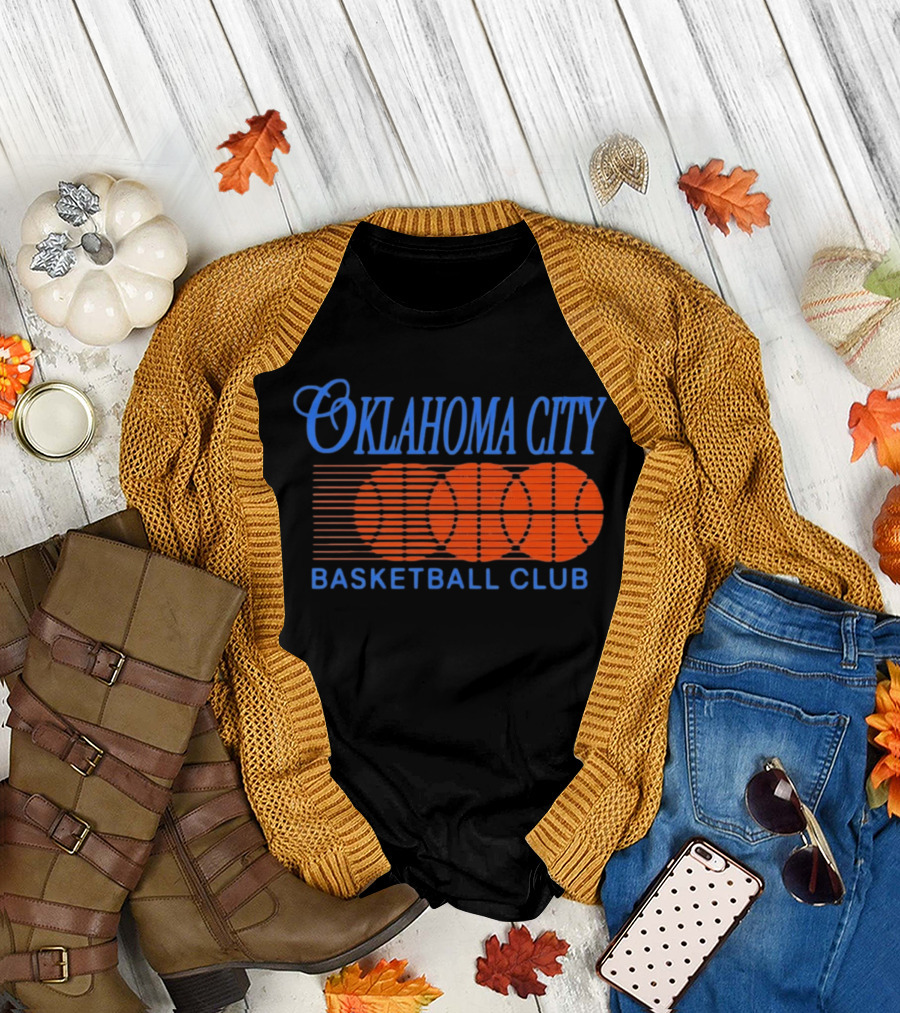Oklahoma City Basketball Club Orange Motion Merchandise T-Shirt
