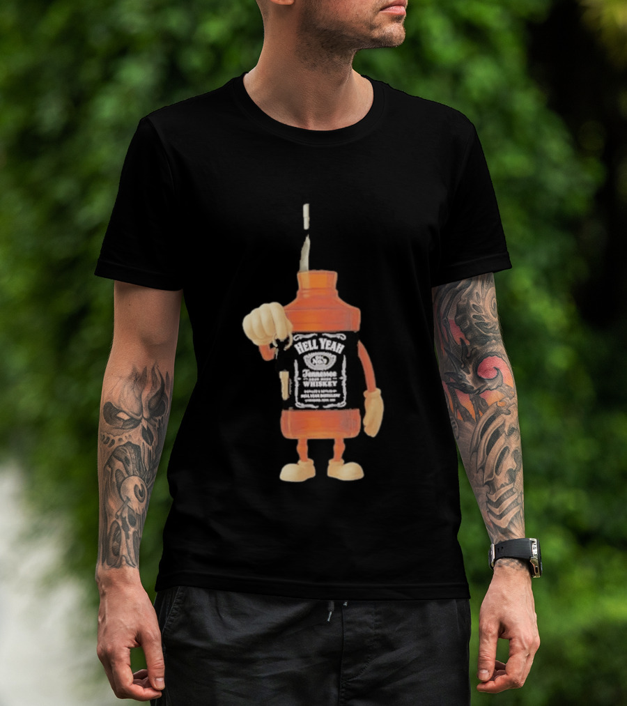 Hell Yeah Tennessee Whiskey Bottle Figure With Car Key T-Shirt