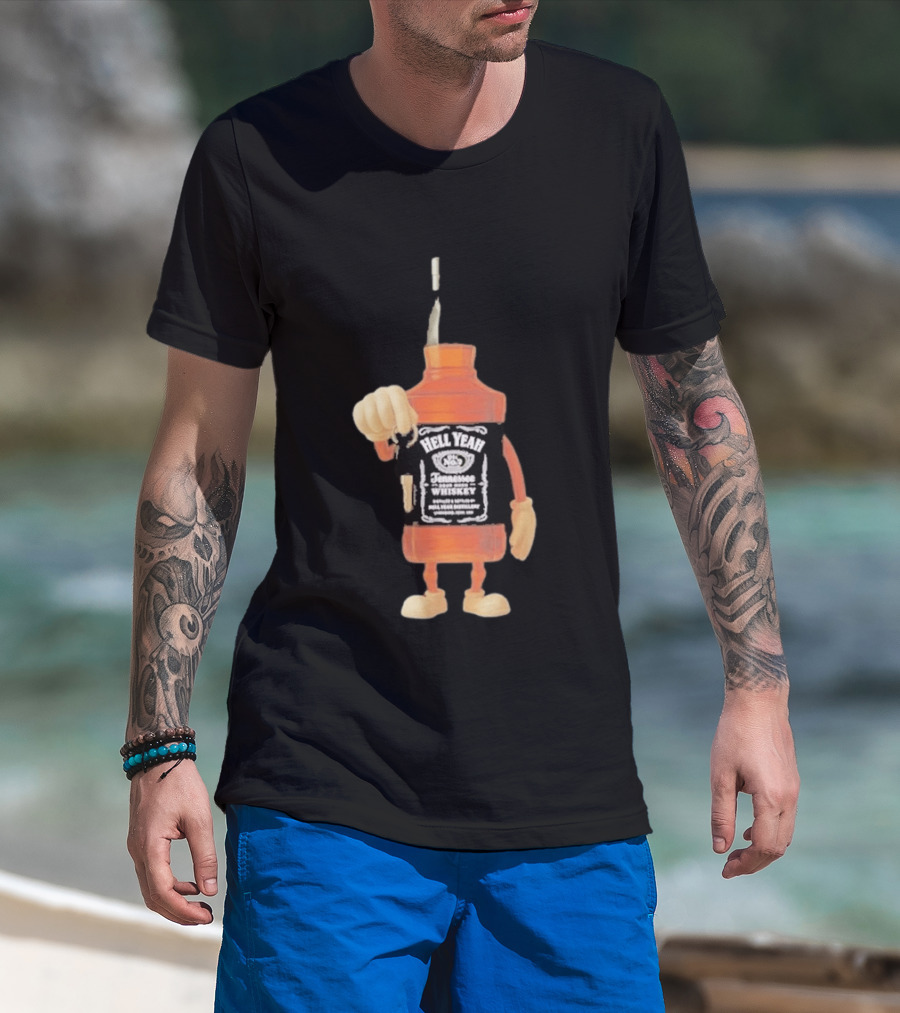Hell Yeah Tennessee Whiskey Bottle Figure With Car Key T-Shirt