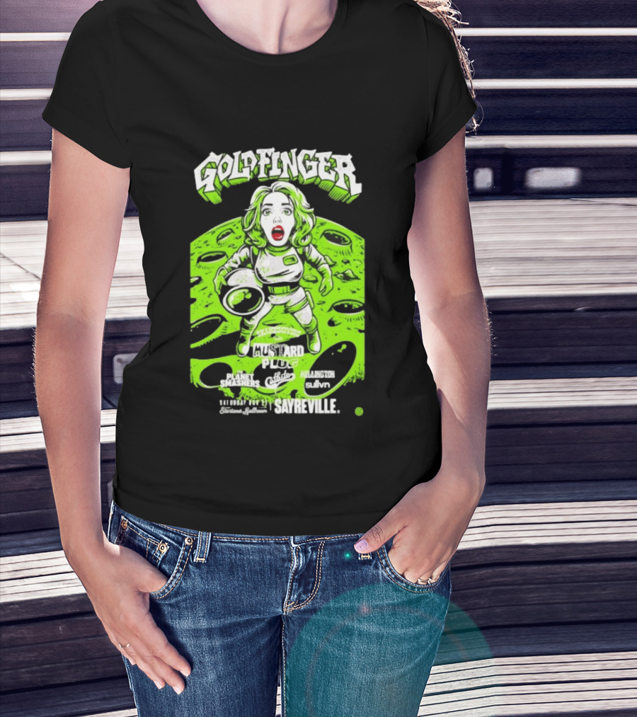 Goldfinger Mustard Plug The Planet Smashers Catbite Millington Skanksgiving Sayreville Alien Space Scene T-Shirt