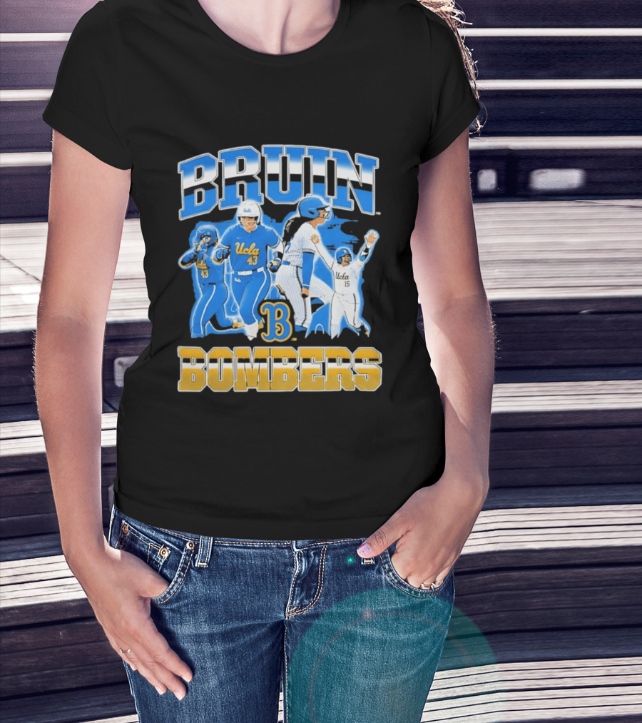 UCLA Bruin Bombers Softball Players Collage T-Shirt