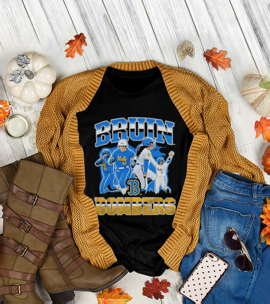 UCLA Bruin Bombers Softball Players Collage T-Shirt