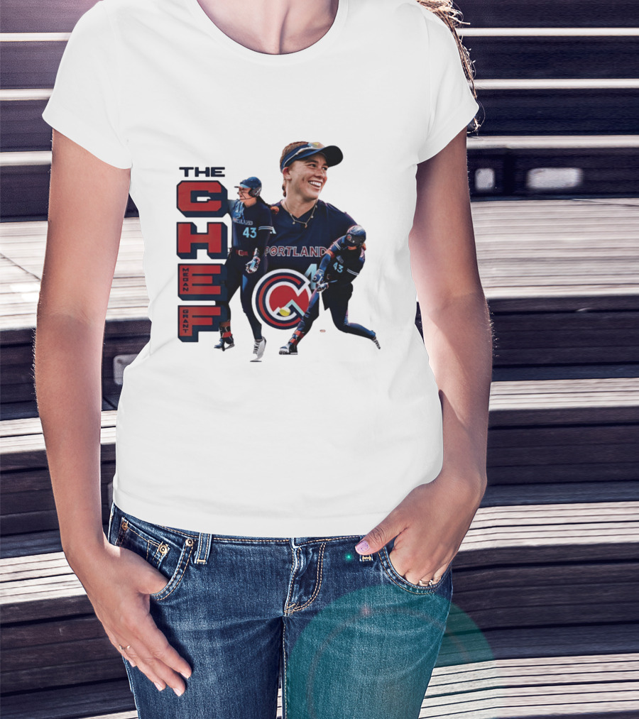 Megan Grant The Chef Portland Cascade Baseball Number 43 T-Shirt