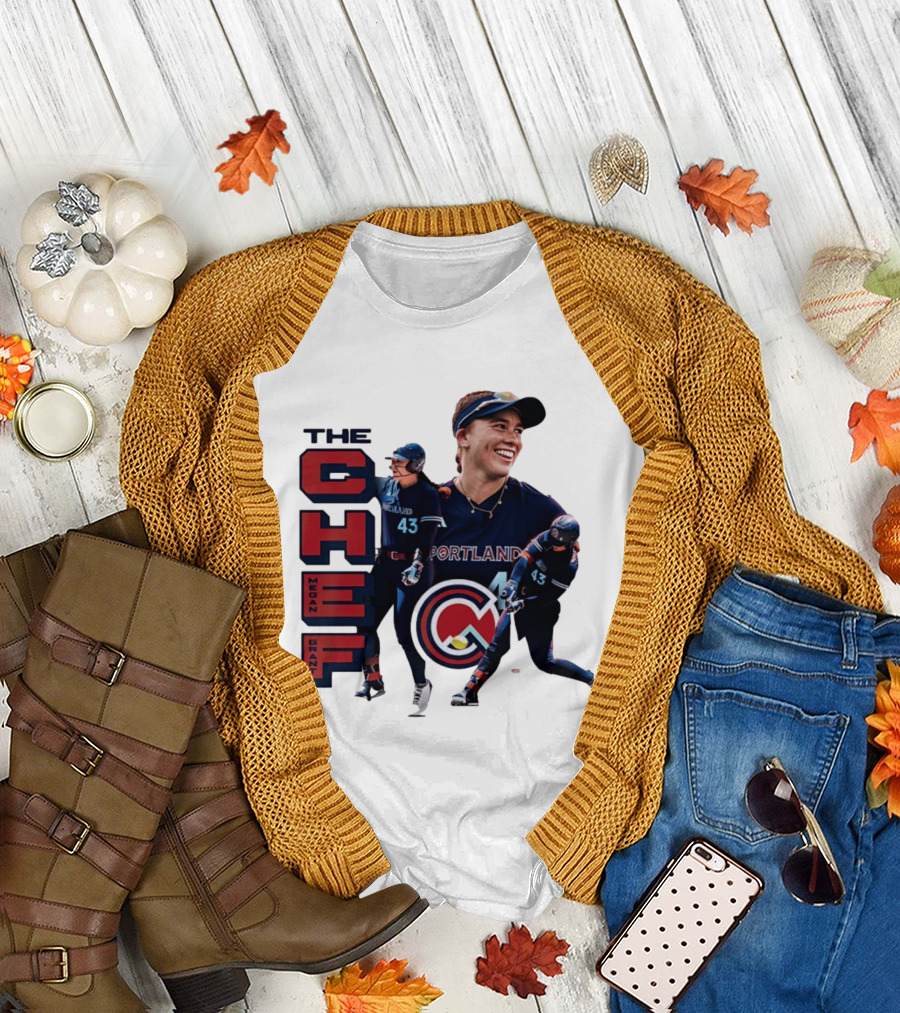 Megan Grant The Chef Portland Cascade Baseball Number 43 T-Shirt