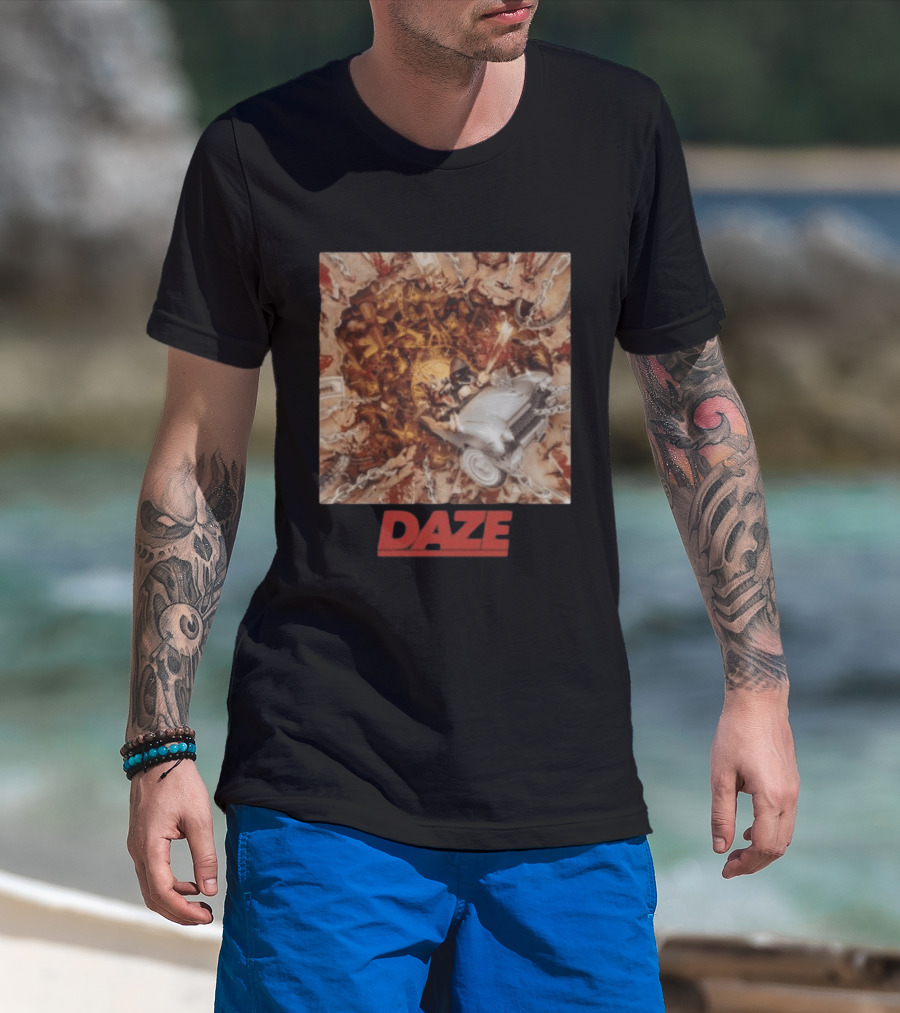 Daze Store Pain Of Truth Shaka Chains And Skeleton Car Rider T-Shirt