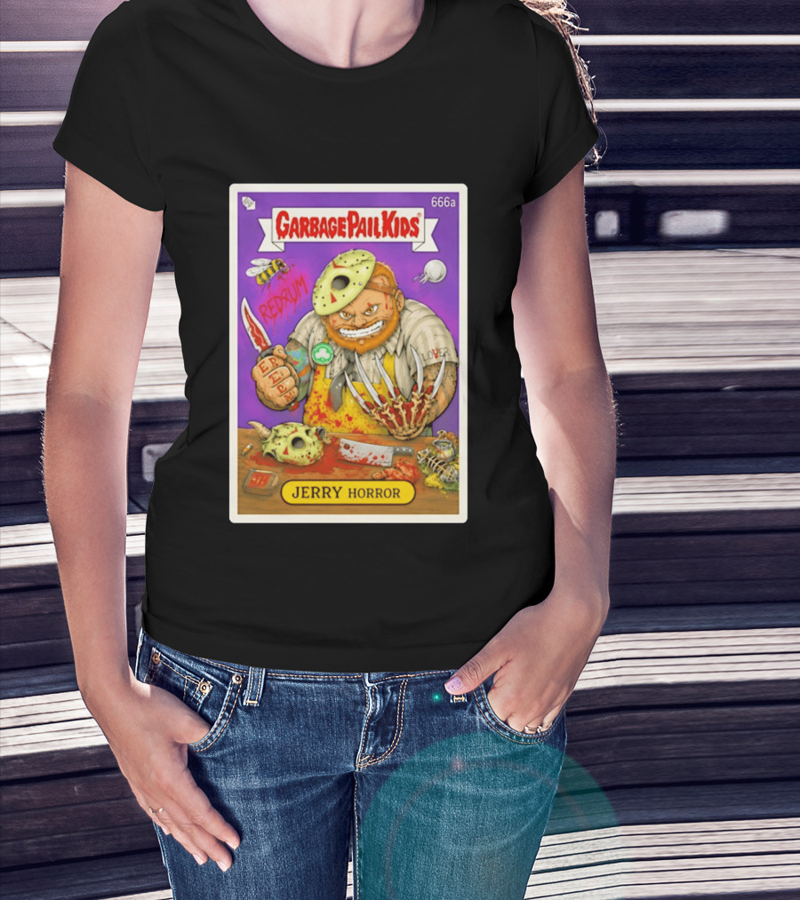 Garbage Pail Kids 666a Jerry Horror Redrum Trading Card T-Shirt