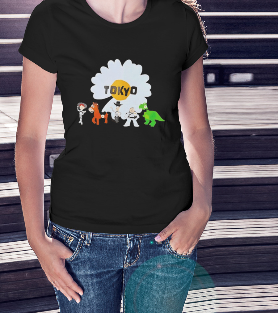 Jessie Bullseye Woody Buzz Lightyear Rex Toy Story Tokyo Flower T-Shirt