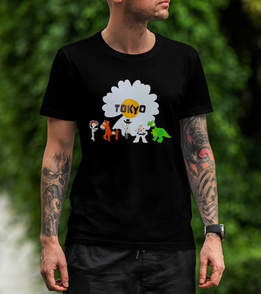 Jessie Bullseye Woody Buzz Lightyear Rex Toy Story Tokyo Flower T-Shirt