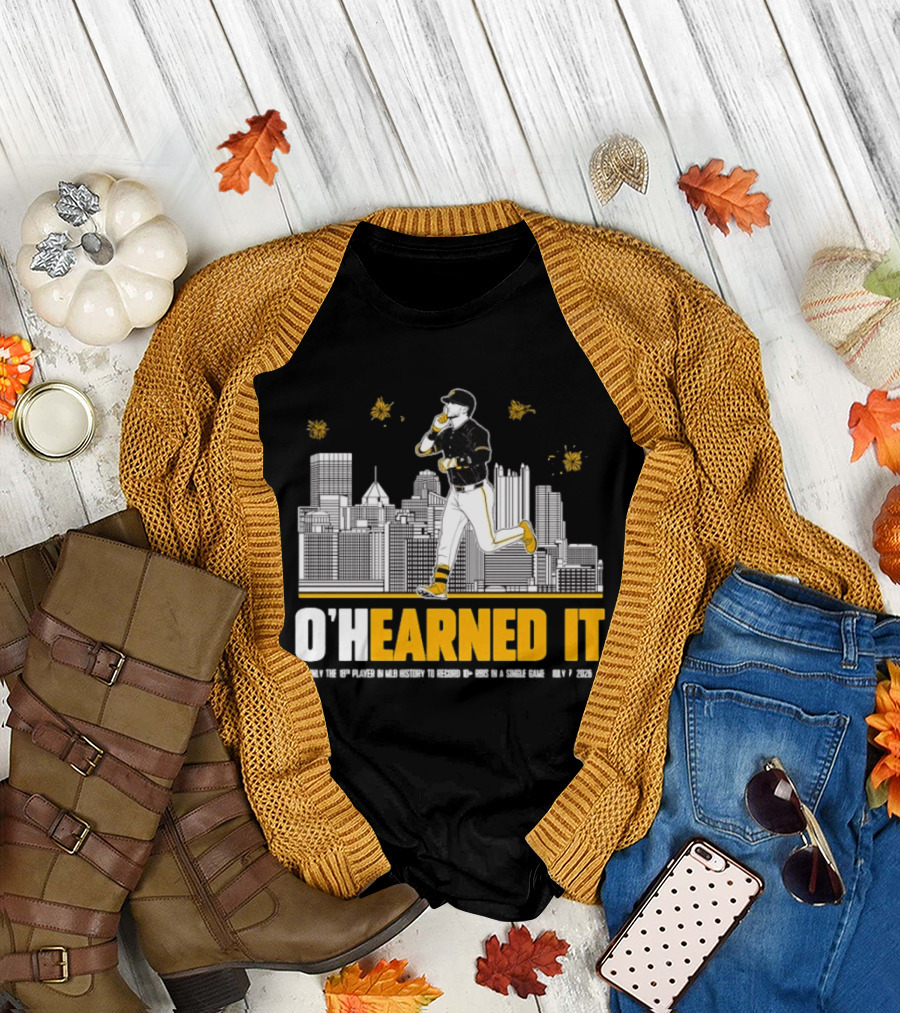 Ryan Ohearn Pittsburgh Pirates 10 RBI Game Ohearned It July 7 2026 MLB Skyline T-Shirt