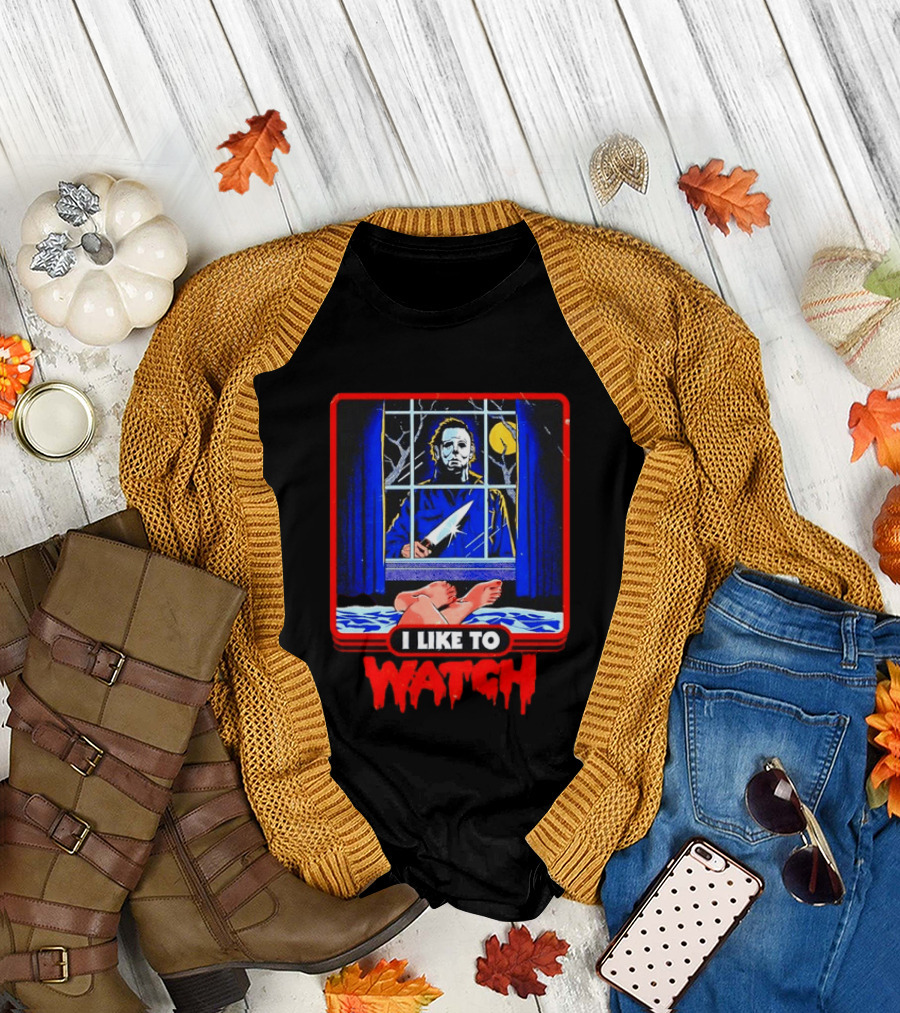 Michael Myers Halloween I Like To Window Scene T-Shirt