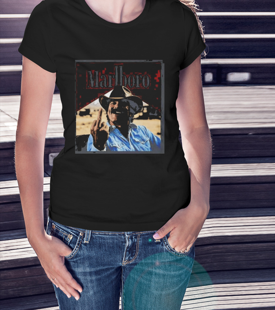 Marlboro Cowboy Middle Finger Cigar Tom Selleck Attitude T-Shirt