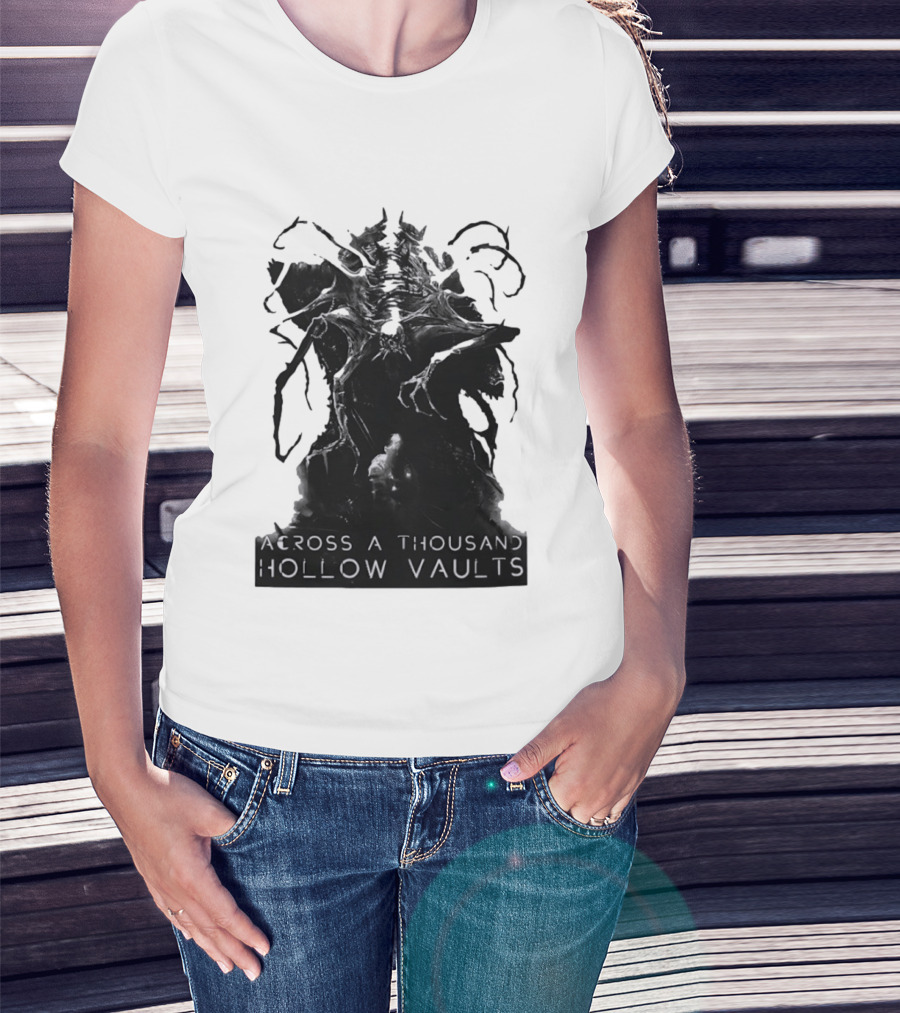 Across A Thousand Hollow Vaults Dark Fantasy Creature Horror Mythical Entity T-Shirt