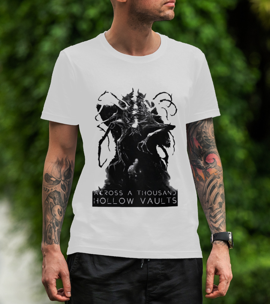 Across A Thousand Hollow Vaults Dark Fantasy Creature Horror Mythical Entity T-Shirt
