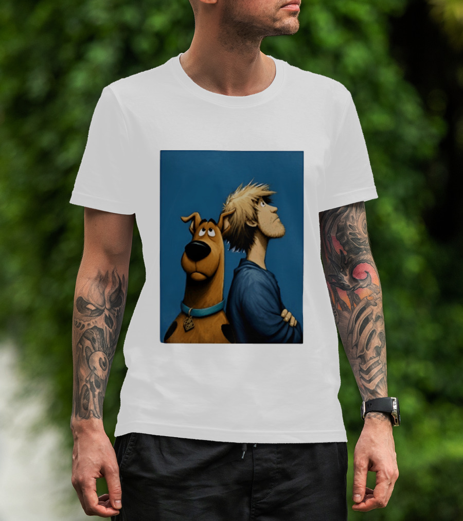 Scooby Doo And Shaggy Rogers Mystery Inc Iconic Cartoon Duo Facing Adventure T-Shirt