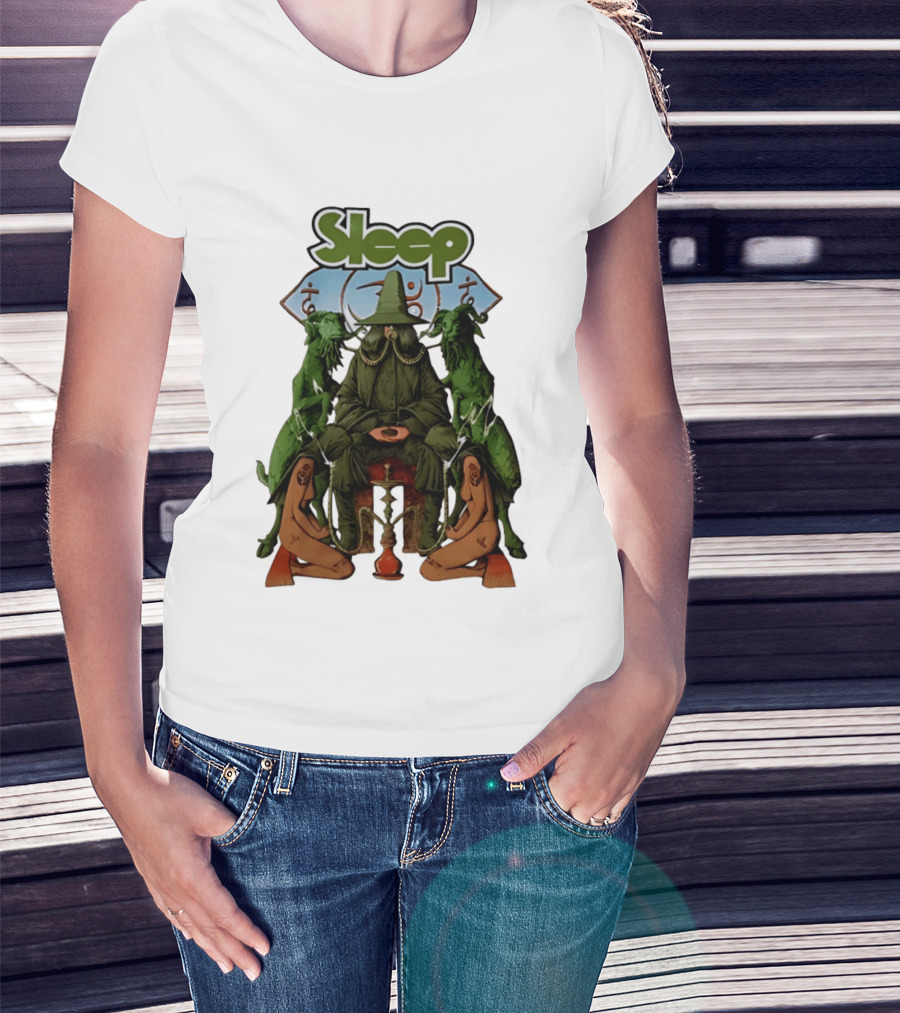 Sleep Band Wizard Hookah Goat Stoner Rock Psychedelic T-Shirt