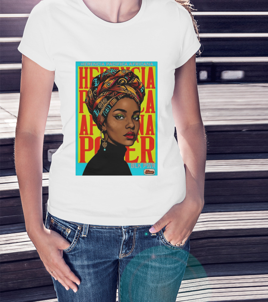 Herencia Pacifica Africana Power Blk Pwr Narez Wear T-Shirt