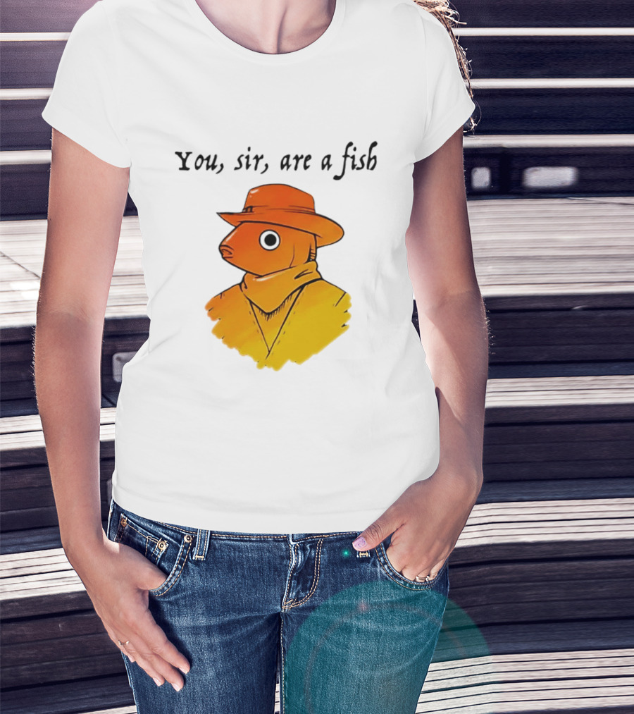 You Sir Are A Fish Cowboy Western Hat And Scarf T-Shirt