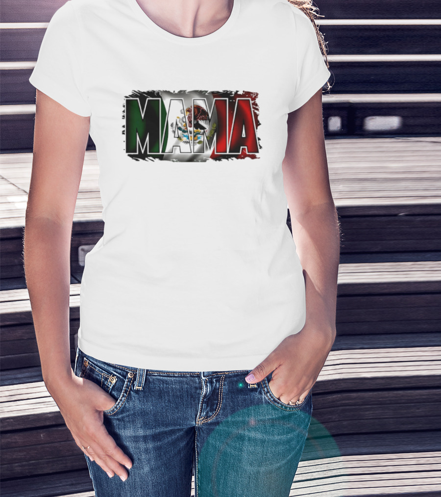 Mama Mexico Mexican Flag National Pride T-Shirt