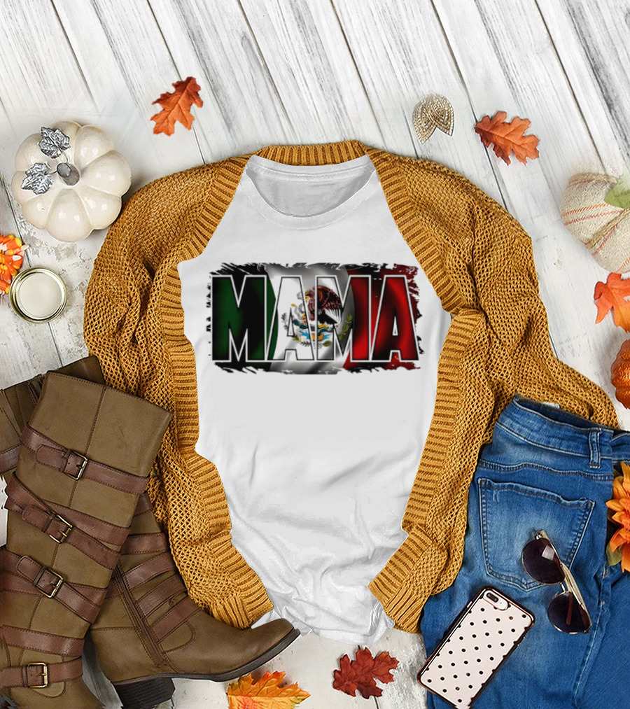 Mama Mexico Mexican Flag National Pride T-Shirt