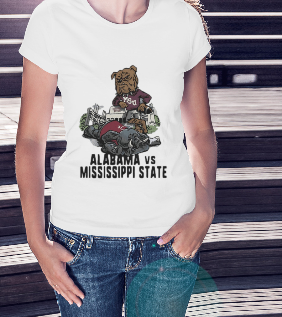 Alabama Vs Mississippi State Bulldogs Football Rivalry Game Day T-Shirt
