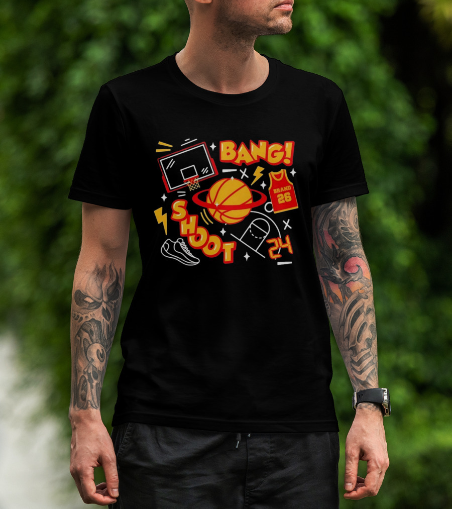 Bang Shoot Basketball Brand 26 Jersey Hoop 24 Sport Athletic T-Shirt