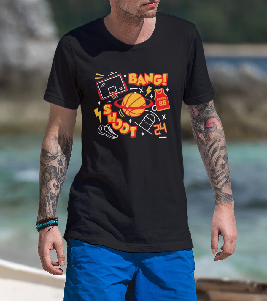 Bang Shoot Basketball Brand 26 Jersey Hoop 24 Sport Athletic T-Shirt