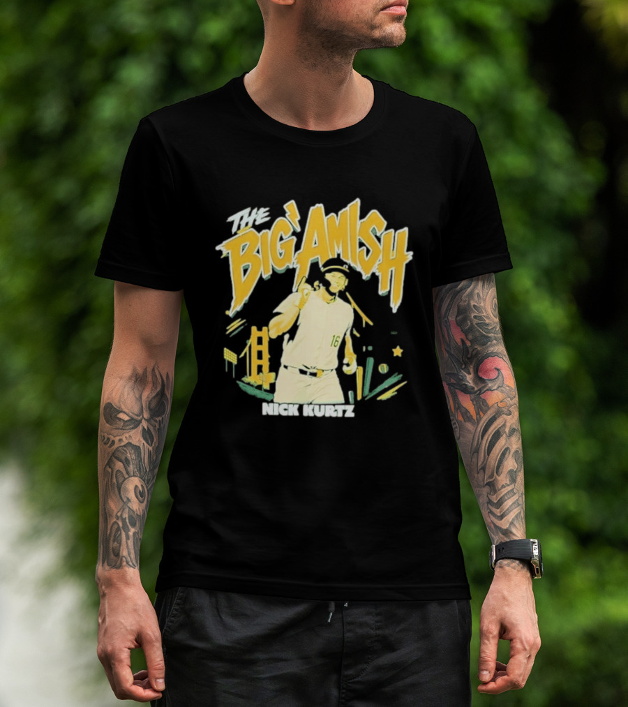 Nick Kurtz Athletics Baseball The Big Amish Sports T-Shirt