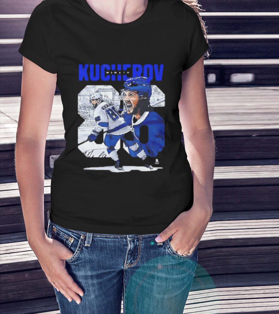 Kucherov 86 Skating And Celebrating Tampa Bay Lightning T-Shirt