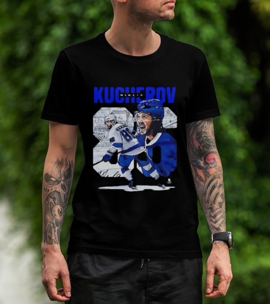 Kucherov 86 Skating And Celebrating Tampa Bay Lightning T-Shirt