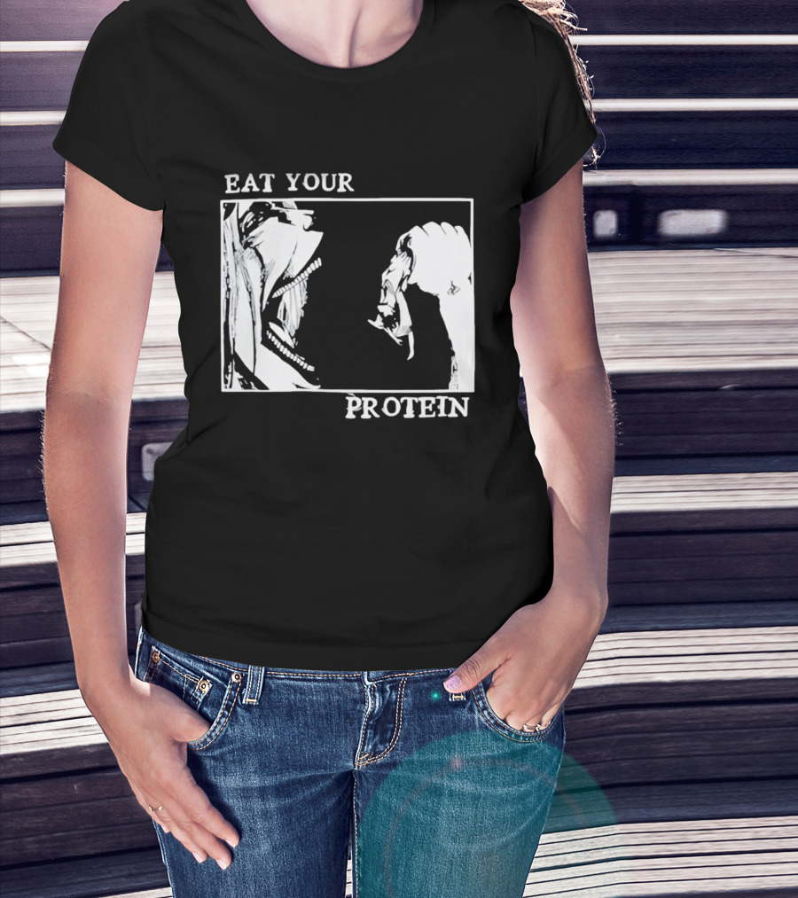 Eat Your Protein Beast Devouring Prey Fierce Motivation T-Shirt