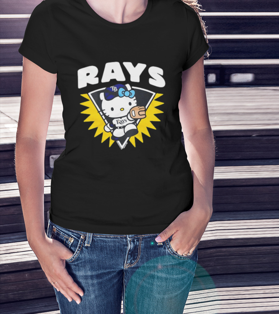 Hello Kitty Tampa Bay Rays Baseball Collaboration T-Shirt